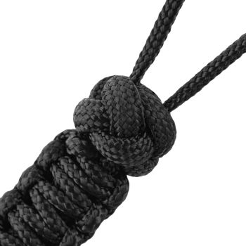 Preview: M-Tac®: Lanyard schwarz mit Endstück messingfarben skandinavisch